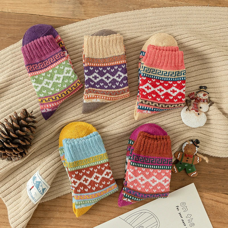 Freya - Wool Sock Set (5 Pairs)