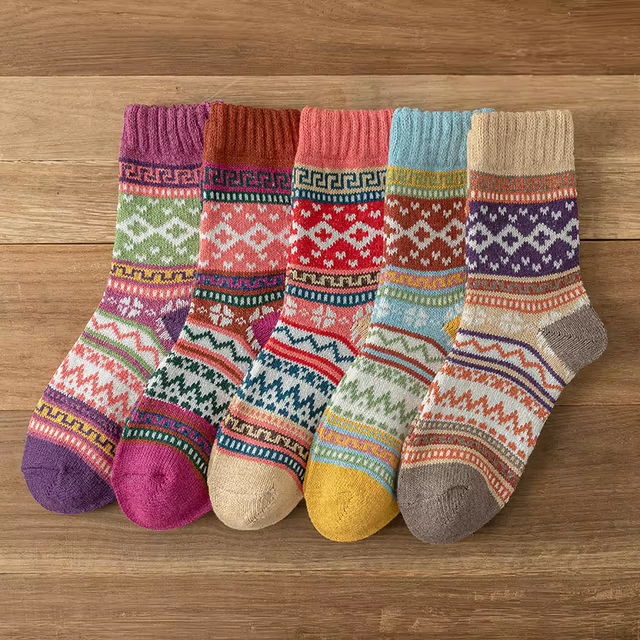 Freya - Wool Sock Set (5 Pairs)